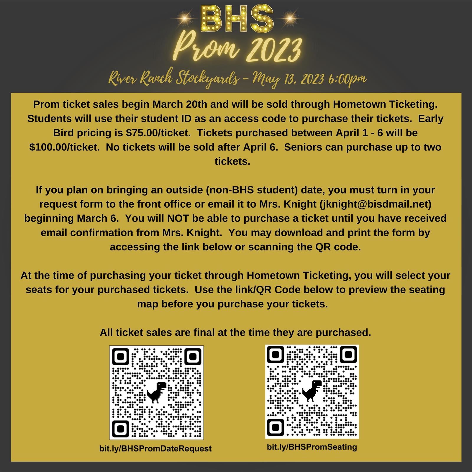  Prom 2023 -IMPORTANT INFO!   Please visit bit.ly/bhsprom2023-links 